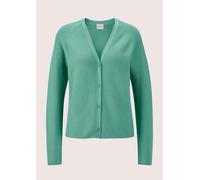Strickjacke MADELEINE "Strickjacke Modische Strickjacke mit V-Ausschnitt", Damen, Gr. 34, grün (pfefferminz), Obermaterial: 100% Baumwolle CO., Modern, normal, V-Ausschnitt, Strickjacken Strickjacke (