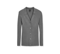 Strickjacke MADELEINE "Strickjacke Schlichte Strickjacke in Long-Form", Damen, Gr. 36, grau (grau, melange), Obermaterial: 65% Viskose CV. 35% Polyamid PA., Strickjacken Strickjacke (73479849-36) grau