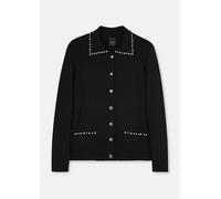 Strickjacke MADELEINE "Strickjacke Strickjacke mit Zierperlen", Damen, Gr. 40, rosa (eisrose), Obermaterial: 82% Viskose CV. 18% Polyamid PA., Strickjacken Strickjacke (79607906-40) eisrose