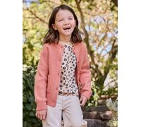 Strickjacke Mädchen flauschiger Strick koralle Gr. 98/104 von vertbaudet