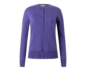 Strickjacke MAERZ MUENCHEN "Maerz Muenchen 203000 Strickjacke Damen Bekleidung", Damen, Gr. 44, lila, 100% Wolle (Merino), Strickjacken Strickjacke (33048232-44) lila