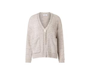Strickjacke MAERZ MUENCHEN "Maerz Muenchen 217500 Strickjacke Damen Bekleidung", Damen, Gr. 36, braun, 56% Leinen, 35% Baumwolle, 9% Polyamid, Strickjacken Strickjacke (60297355-36) braun