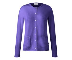 Strickjacke MAERZ MUENCHEN "Maerz Muenchen 244000 Strickjacke Damen Bekleidung", Damen, Gr. 40, lila, 100% Wolle (Merino), Strickjacken Strickjacke (82301632-40) lila
