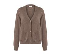 Strickjacke MAERZ MUENCHEN "Maerz Muenchen 273700 Strickjacke Damen Bekleidung", Damen, Gr. 42, braun, 100% Wolle (Merino), Strickjacken Strickjacke (79341833-42) braun