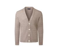 Strickjacke MAERZ MUENCHEN "Maerz Muenchen 532900 Strickcardigan Herren Bekleidung", Herren, Gr. 50, beige (braun), 88% Baumwolle, 12% Leinen, Strickjacken Strickjacke (18286340-50) braun