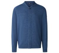 März Strickjacke Zip 1/1 Arm Schurwolle Reißverschluss Dunkelblau Größe 56