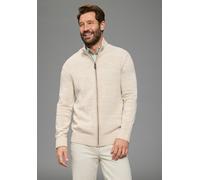 Strickjacke MAN'S WORLD "neue Farben", Herren, Gr. 4XL (68/70), beige melange, Grobstrick, Obermaterial: 50% Baumwolle, 50% Polyacryl, unifarben, Basic, regular fit, ohne Ausschnitt, Rippstrickbündche