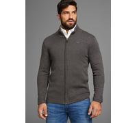 Strickjacke MAN'S WORLD "in vielen Farben Preis- Leistungsbestseller", Herren, Gr. 5XL (72/74), schwarz (anthrazit melange), Strick, Obermaterial: 50% Baumwolle, 50% Polyacryl, meliert, Basic, regular