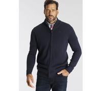 Strickjacke MAN'S WORLD "neue Farben", Herren, Gr. 3XL (64/66), blau (marine), Strick, Obermaterial: 50% Baumwolle, 50% Polyacryl, unifarben, Basic, regular fit, ohne Ausschnitt, Rippstrickbündchen, S