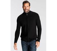 Strickjacke MAN'S WORLD "neue Farben", Herren, Gr. L (52/54), schwarz, Grobstrick, Obermaterial: 50% Baumwolle, 50% Polyacryl, unifarben, Basic, regular fit, ohne Ausschnitt, Rippstrickbündchen, Stric