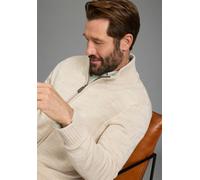 Strickjacke MAN'S WORLD "neue Farben", Herren, Gr. S (44/46), beige melange, Grobstrick, Obermaterial: 50% Baumwolle, 50% Polyacryl, unifarben, Basic, regular fit, ohne Ausschnitt, Rippstrickbündchen,