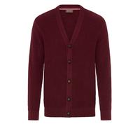 Strickjacke MAN'S WORLD "Neue Kollektion Highlight Rippenqualität", Herren, Gr. 3XL (64/66), bordeaux melange, Strick, Obermaterial: 50% Baumwolle, 50% Polyacryl, meliert, regular fit normal, V-Aussch