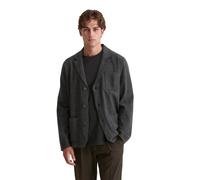 Strickjacke MARC O'POLO "aus gewalktem Schurwolle-Mix", Herren, Gr. L, dunkelgrau melange, Obermaterial: 88% Schurwolle, 12% Polyamid, unifarben, regular fit, Manschette, Strickjacken Strickjacke (870