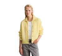Strickjacke MARC O'POLO DENIM, Damen, Gr. M, gelb (medium gelb melange), Strick, Obermaterial: 63% Schurwolle, 16% Polyamid, 11% Alpaka, 10% Polyester, unifarben, normal, Rundhals, Bündchen, Strickjac