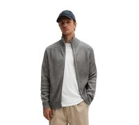 Strickjacke MARC O'POLO, Herren, Gr. XL, grau (medium grau), Strickjacken Strickjacke, regular aus Bio-Baumwoll-Schurwoll-Mix (99921821-XL) medium grau