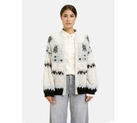 Strickjacke MILANO ITALY, Damen, Gr. S, cream print, Material: 30% Polyacryl, 29% Polyamid, 22% Alpaka, 14% Poyester, 5% Wolle, gemustert, regular fit kurz, ohne Ausschnitt, Rippbündchen, Strickjacken