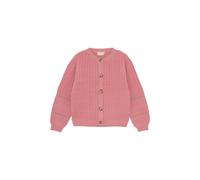 Strickjacke MINYMO "Strickjacke MICardigan Knit", Mädchen, Gr. 116, rot (strawberry ice), Obermaterial: 97% Baumwolle CO. 3% metallisierte Fasern MTF., Strickjacken Strickjacke (98804544-116) strawber