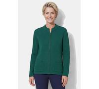 Strickjacke mit 3D-Effekt-Struktur grün 44