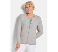 Strickjacke mit aufgesetzten Taschen braun 40