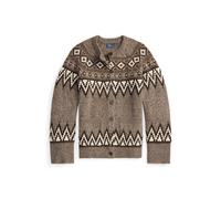 Strickjacke mit Fair-Isle-Muster M Grey