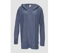 Strickjacke mit Kapuze und Streifenstruktur XL blau 2150098.5414.XL