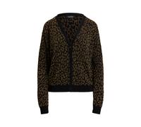 Strickjacke mit Metallic-Ozelot-Motiv S Black