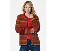 Strickjacke mit Multicolor Ringeloptik rot 25