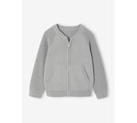 Strickjacke mit Reißverschluss & Kängurutasche für Jungen, personalisierbar grau Gr. 110 von Vertbaudet