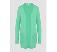 Strickjacke mit Rippbündchen 40 grün