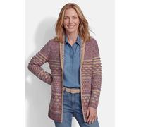 Strickjacke mit Schalkragen im Mustermix bunt 24