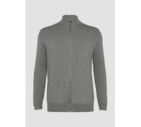 s.Oliver Strickjacke mit Stehkragen und Logo-Detail