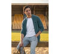 Strickjacke mit Stehkragen und Strukturmix