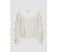 Strickjacke mit Strukturmix 42 creme 2154416.0210.42