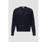 Strickjacke mit Strukturmuster am Saum 36 blau 2159255.5959.36