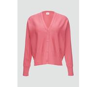 Strickjacke mit Strukturmuster am Saum 44 Rosa 2147166.4431.44