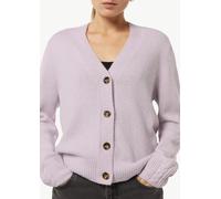 Strickjacke mit Zopf-Detail lila 38