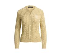 Strickjacke mit Zopfmuster S Brown