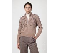 Strickjacke MONARI, Damen, Gr. 36, beige (sesame), Strick, Obermaterial: 80% Wolle, 20% Polyamid, unifarben, regular fit taillenbedeckt, Rundhals, eingesetzt Rippstrickbündchen, Strickjacken Strickjac