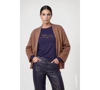Strickjacke MONARI, Damen, Gr. 42, braun (tiramisu), Strick, Obermaterial: 43% Polyacryl, 36% Polyamid, 16% Polyester, 5% sonstige Fasern, unifarben, regular fit taillenbedeckt, Rundhals, eingesetzt g