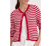 monari - Strickjacke mit Streifen chilli pepper ringel - Gr. - 42