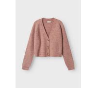 Strickjacke NAME IT "NKFHOLLY BOXY SHORT KNIT CARD NOOS", Mädchen, Gr. 134 (140), rosa (deauville mauve), Strick, Obermaterial: 79% Polyester, 13% Polyacryl, 5% Wolle, 3% Elasthan, unifarben, normal h