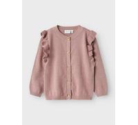 NAME IT Mädchen Nmfabinne Ls Knit Card Noos Strickjacke, Deauville Mauve/Detail:Tone In Tone Lurex, 104 EU