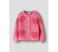 Strickjacke NAME IT "NMFLIANAX LS KNIT CARD", Mädchen, Gr. 92, flowering ginger, Strick, Obermaterial: 100% Baumwolle, gemustert, regular fit normal, Rundhals, Strickjacken Strickjacke, Baumwolle, reg