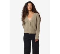 Noisy May Strickjacke mit V-Ausschnitt Modell 'CHARLIE' in Beige, Größe XL