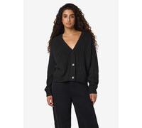 Strickjacke NOISY MAY "NMCHARLIE L/S V-NECK KNIT CARDIGAN NOOS", Damen, Gr. XS, schwarz, Strick, Obermaterial: 100% Polyacryl, unifarben, regular fit hüftlang, tiefer V-Ausschnitt, Strickjacken Strick