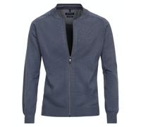 Strickjacke CASAMODA "CASAMODA Strickjacke uni", Herren, Gr. 5XL, blau (graues dunkelblau), 100% Baumwolle, Strickjacken (89792857-5XL) graues dunkelblau