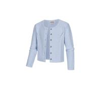 Strickjacke NÜBLER "Kinderstickjacke Amira", Mädchen, Gr. 104, blau, Obermaterial: 50% Baumwolle CO. 50% Polyacryl PAN., Jacken Strickjacke (23579310-104) blau