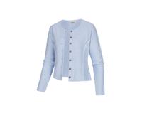 Strickjacke NÜBLER "Strickjacke Amira", Damen, Gr. XS, blau, Obermaterial: 50% Baumwolle CO. 50% Polyacryl PAN., Strickjacken Strickjacke (43384334-XS) blau