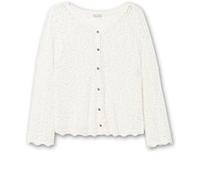 Strickjacke aus transparenter Häkelspitze, offwhite, Gr.52/54