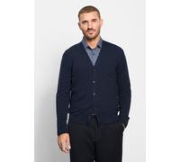 OLYMP Herren Strickjacke Casual Strick 978 Knit Single Jersey Regular fit Marine 100% Schurwolle 3XL